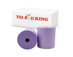Drystream Laundry Rolls Dry Cleaning Rolls Wet Strength Receipt Rolls Purple Lilac Mauve 76mm x 76mm