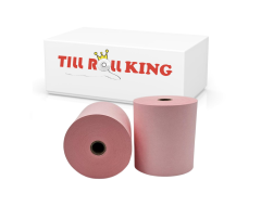 Drystream Laundry Rolls Dry Cleaning Rolls Wet Strength Laundry Tape Receipt Rolls Pink 76mm x 76mm