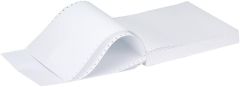 Listing Paper Fanfold Tractor Paper  11" x 9.5" - 280mm x 241mm  Single Part (1 Ply)  Box of 1000 Sheets