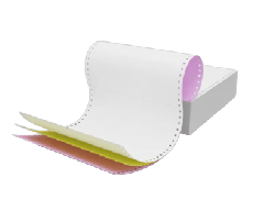 Listing Paper Fanfold Tractor Paper  11" x 9.5" - 280mm x 241mm  3 Part (3 Ply) White Pink Yellow Box of 1000 Sheets