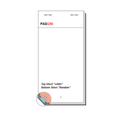 Pad 150 76mm x 140mm (114mm Tear Out) Numbered 1-50 Restaurant Order Pads