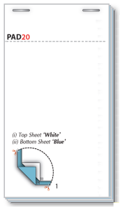 Pad 20 76mm x 140mm (114mm Tear Out) Numbered 1-50 Restaurant Order Pads