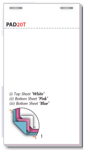 Pad 20T 76mm x 140mm (114mm Tear Out) Numbered 1-50 Restaurant Order Pads
