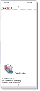 Pad 230T 95mm x 230mm with Tear Out - Numbered 1-50 Restaurant Order Pads