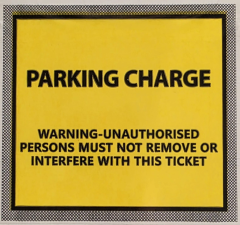 Penalty Parking Charge Notice Fine Adhesive Sticky Plastic Wallet 2027 Regulations