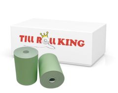 57mm x 40mm Thermal Receipt Paper Till Rolls Credit Card PDQ Rolls Green