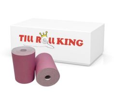 57mm x 40mm Thermal Receipt Paper Till Rolls Credit Card PDQ Rolls Pink