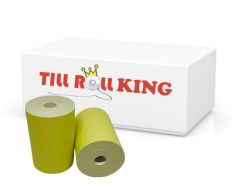 57mm x 40mm Thermal Receipt Paper Till Rolls Credit Card PDQ Rolls Yellow