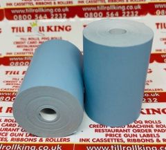  Thermal Receipt Paper Till Rolls Credit Card PDQ Rolls Blue