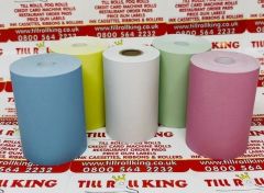 57mm x 40mm Thermal Receipt Paper Till Rolls Credit Card PDQ Rolls Mixed Colours