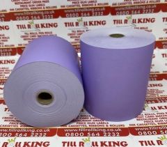 80mm x 80mm Thermal Receipt Printer Paper Till Rolls Lilac Mauve Purple