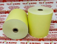 80mm x 80mm Thermal Receipt Printer Paper Till Rolls Yellow